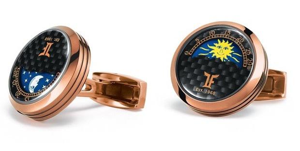 Butoni TF Est. 1968 Moon Phase Shiny - Placaţi cu aur roz - Made in Switzerland [1]