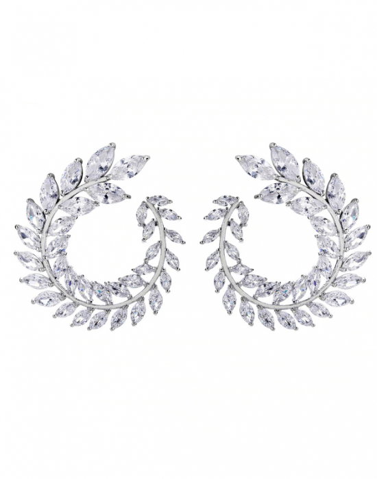 Cercei Zirconia Diamonds Leaf Olive [1]