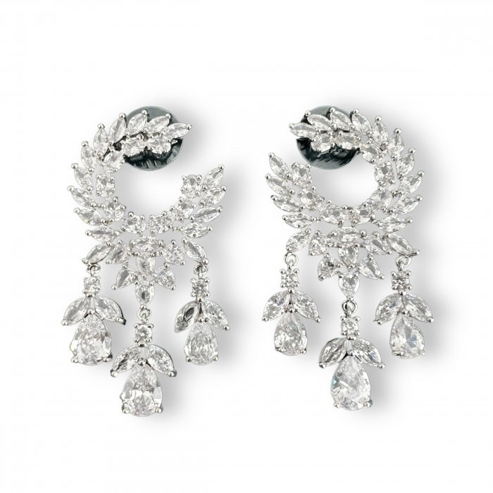 Cercei Zirconia Diamonds Leaf Olive Drops [4]