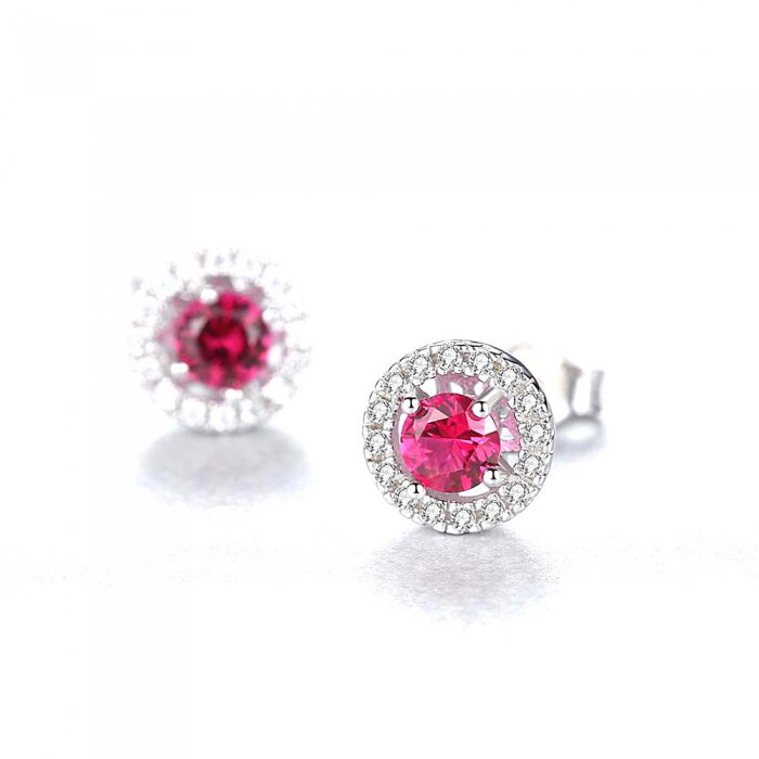 Pink Sapphire Pallace Set Cercei si Colier Argint 925 by Borealy [2]