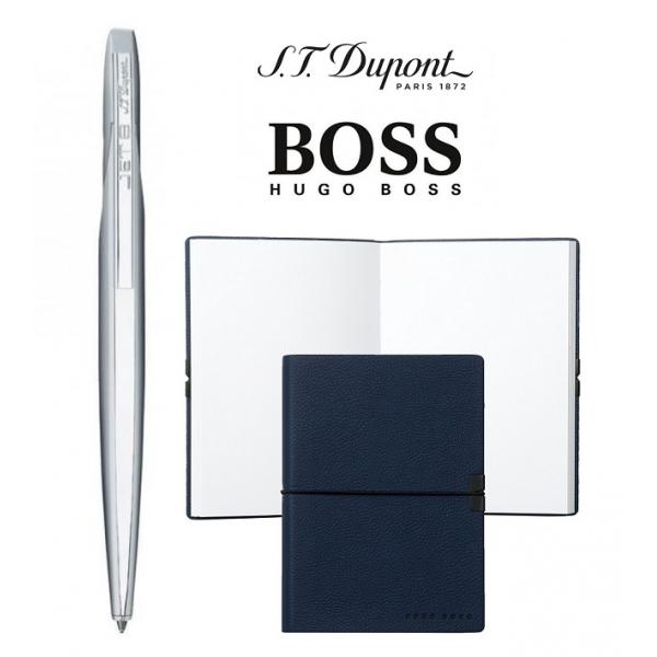 Set Pix Jet 8 PEN BILLE CHROME S. T. Dupont si Note Pad Blue Hugo Boss [1]