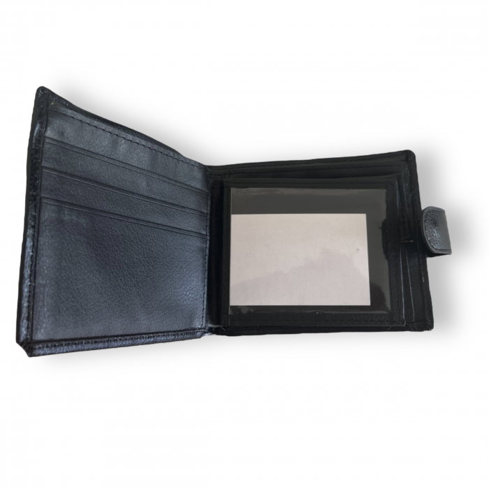 Portofel Barbati, din piele ecologica, negru, 12 x 10 cm [4]
