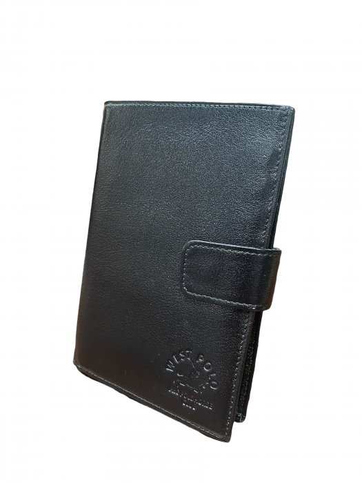 Portofel WestPolo Piele Naturala Neagra Inalt [3]