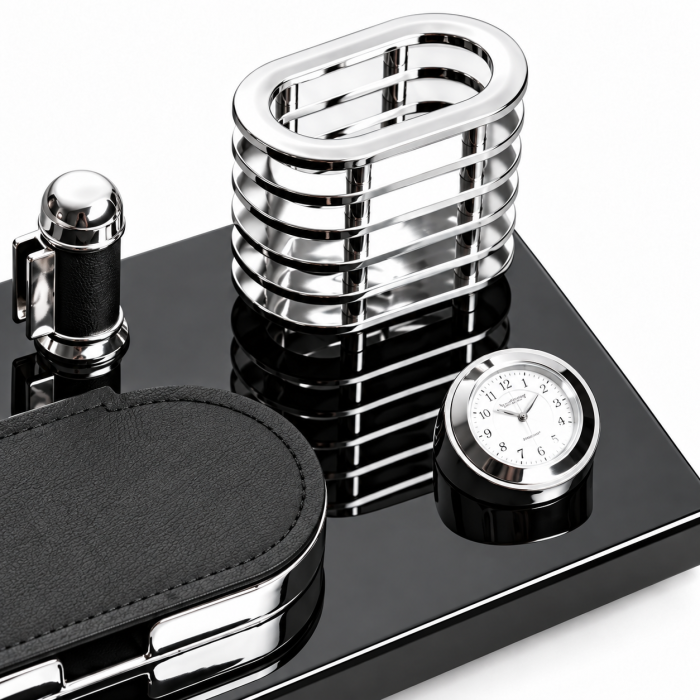 Set birou Nautic Silver cu ceas [3]
