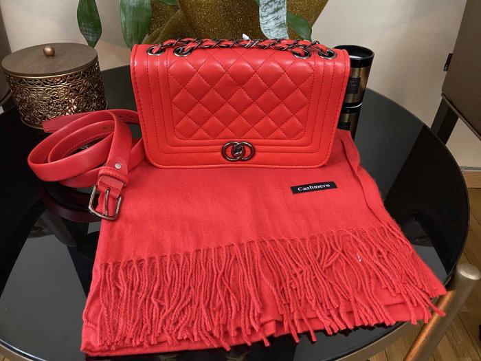 Red Winter Set Geanta, Curea si Esarfa Casmir [2]