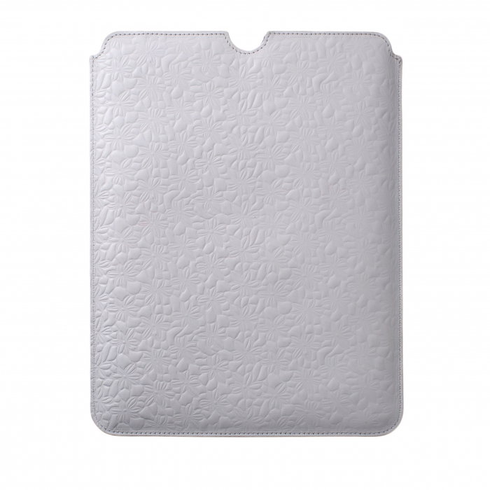 Husă pentru Ipad Nina Ricci din piele alba & Cadou Port Key [2]