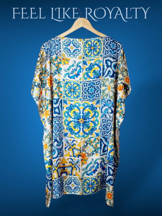 Rochie Plaja Poncho Sicily Lemon [2]