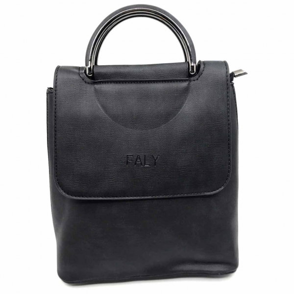 Rucsac dama Borealy, Versatile Black, din piele ecologica [1]