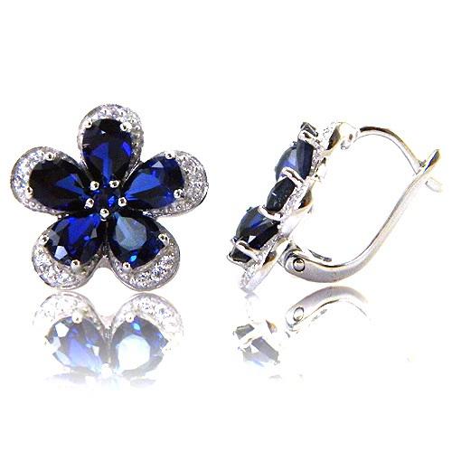 Safir Flowers Colier şi Cercei 10 carate & Silver 925 [6]