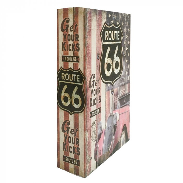 Seif in forma de carte Route 66, Big size: 24 x 15,5 x 5,5 cm [4]