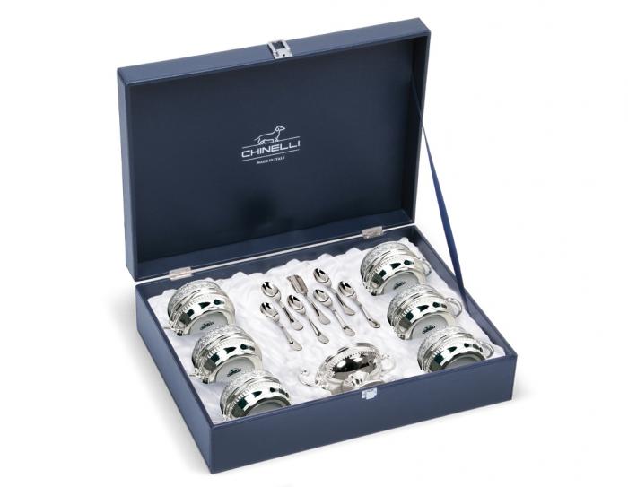 Serviciu de Cafea/Ceai 6 Persoane Silver Plated by Chinelli - made in Italy [1]