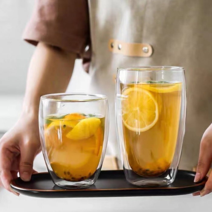 Set 2 Pahare din sticla dubla pentru Coffee 350 ml Kitchen [4]