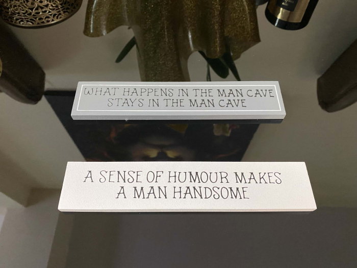 Set 2 Tablouri motivationale "Man cave" 4 X 20 cm [2]