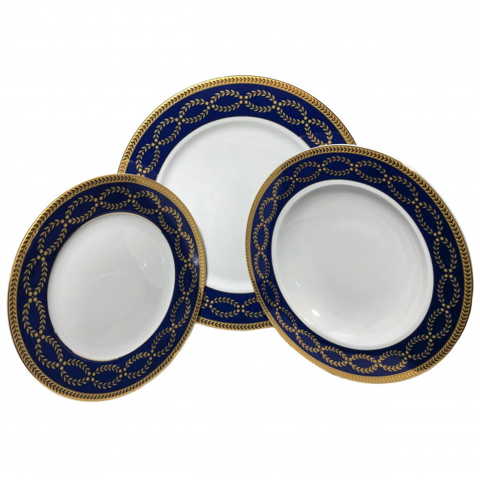 Set farfurii Portelan Blue Gold Greece [2]