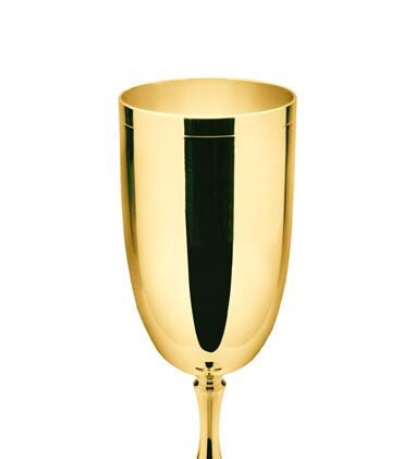 Set 6 pahare placate cu aur Fluet RIGATO Metallo by Chinelli, made in Italy [2]