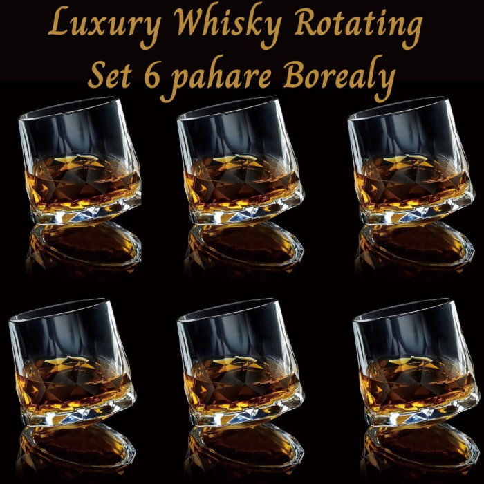 Set 6 pahare Rotating Whisky Rock Ocean Kitchen [3]