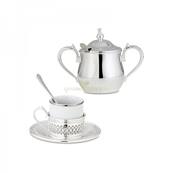 Set Cafea 6 Tazzine ESPRESSO placat cu argint by Chinelli, made in Italy [4]