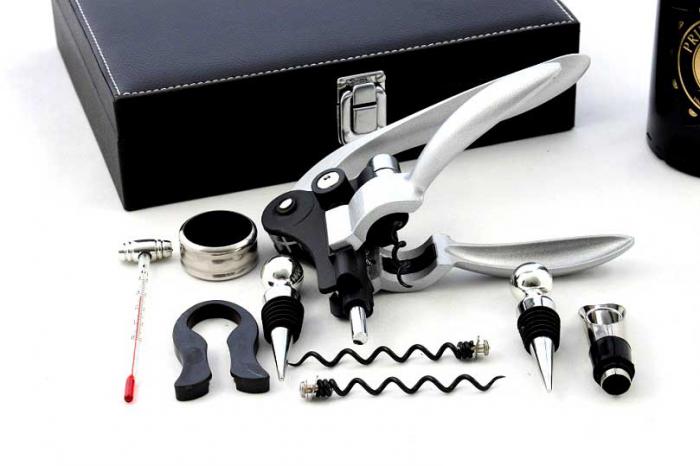 Cadou Accesorii Vin Premium Black 9 piese Kitchen [6]
