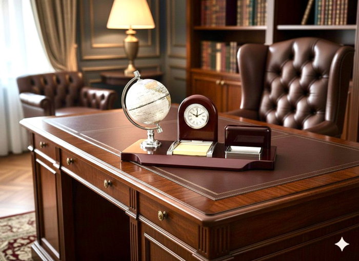Set Birou Business Desk Antique Clock [4]