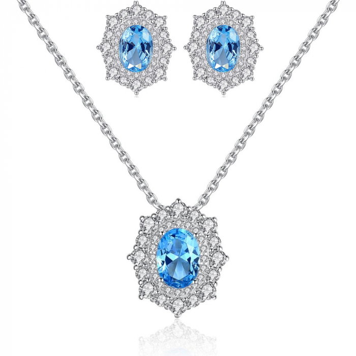 Set Cercei Colier Royal Topaz Blue [1]