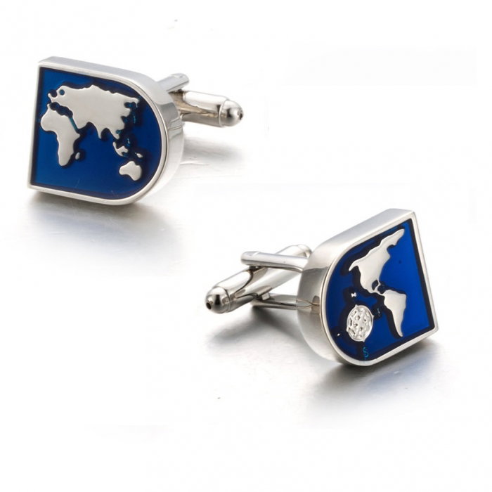 Set Butoni World Map Blue [1]