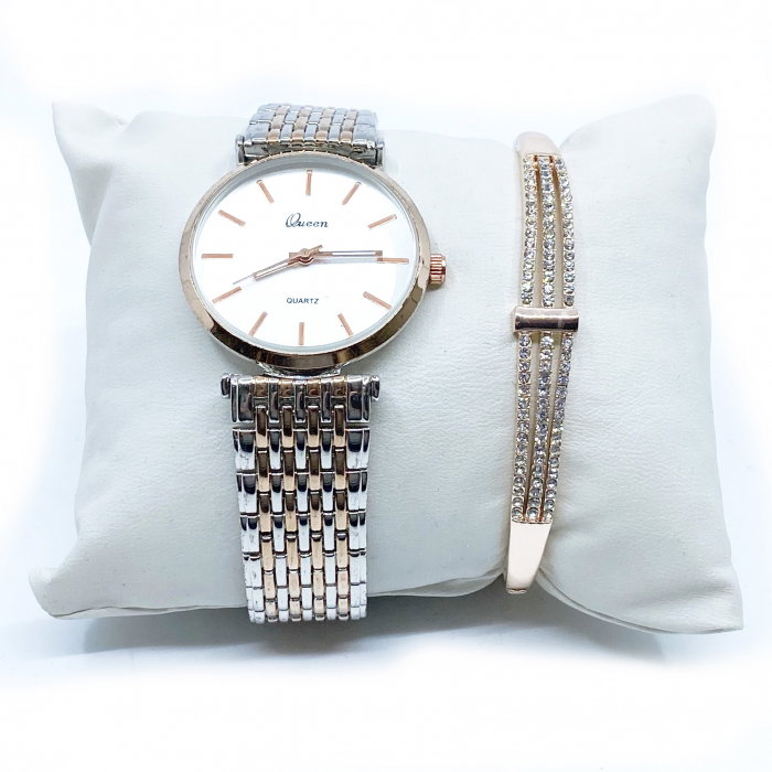 Set Ceas Lady Luxury Gold & Bratara Trio [3]