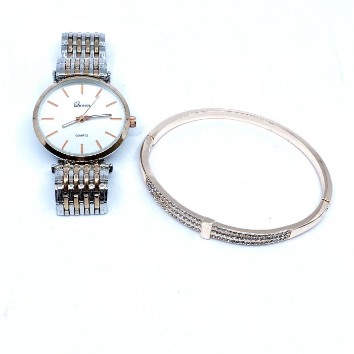 Set Ceas Lady Luxury Gold & Bratara Trio [1]
