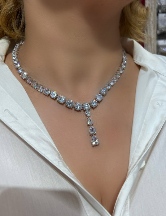 Set Colier si Cercei Crystal Mireasa Wedding [2]