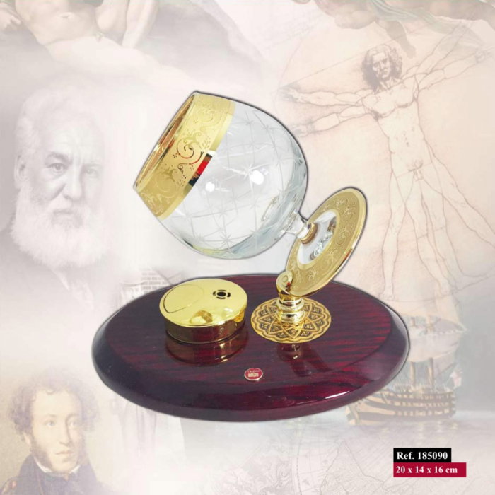 Set Încălzitor de Cognac by Credan si Butoni Gold Round by Credan [1]