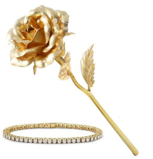 Trandafir Aur 24k si Gold Bratara Tennis Classic [1]