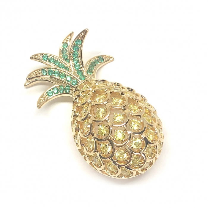 White Flower Ceas Cacharel si Brosa Pineapple [2]
