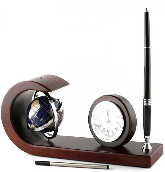 Set de birou Twisted Base (cu glob transparent) [2]