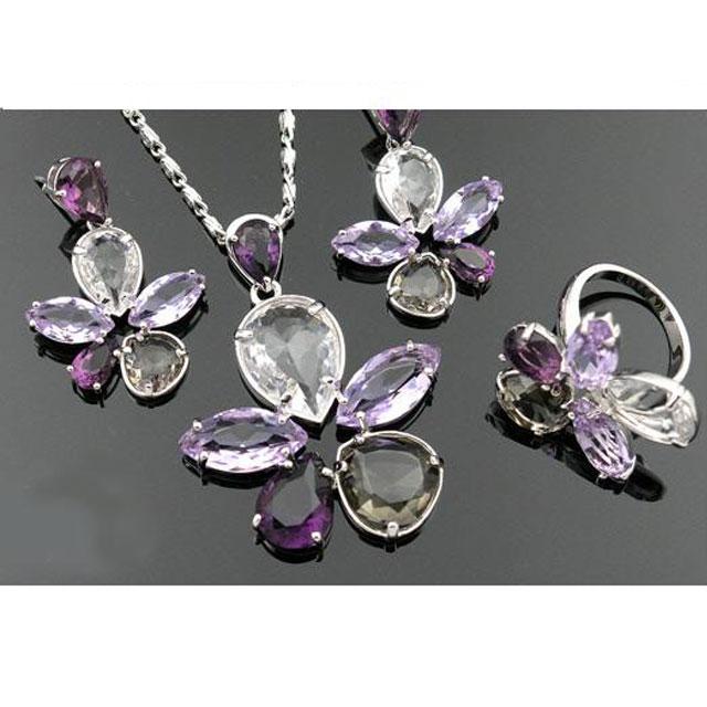 Heritage Purple Set medalion, cercei, inel by Borealy [2]