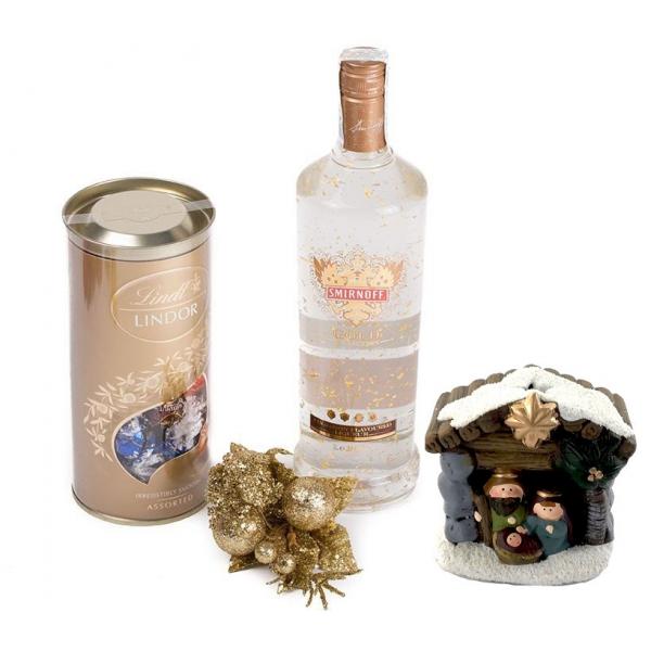 Smirnoff Vodka foite aur 23 kt Limited Collection + Decoratiune de Craciun din Ceramica [1]