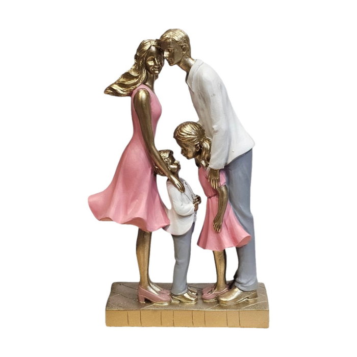 Statuetă decorativă din rășină Părinți și Copii, Moment de Tandrețe, 23 cm [1]
