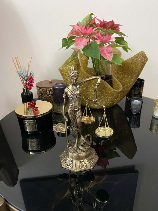 Statueta Zeita Justitiei, Bronz, 25 cm, Golden [2]