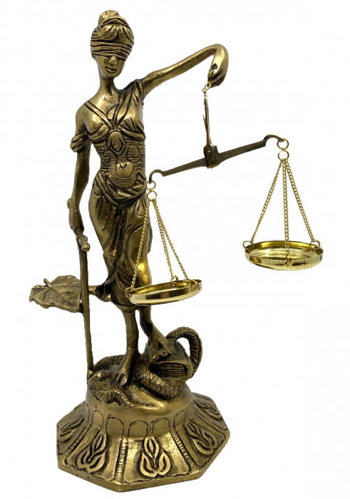 Statueta Zeita Justitiei, Bronz, 25 cm, Golden [1]