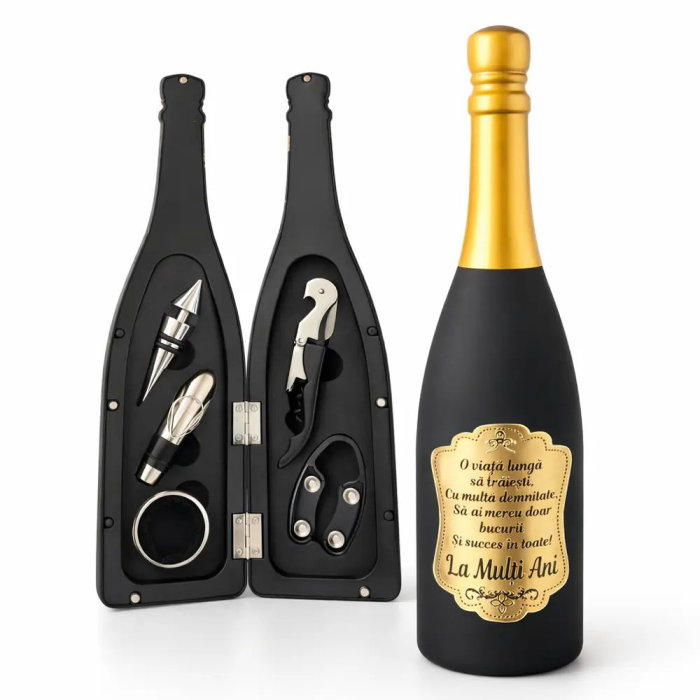 Sticlă Cadou Vin cu Accesorii Premium Personalizată – Set Elegant pentru Bărbați [1]