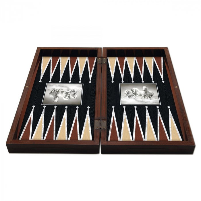 Joc de Table Backgammon Horses Black [2]