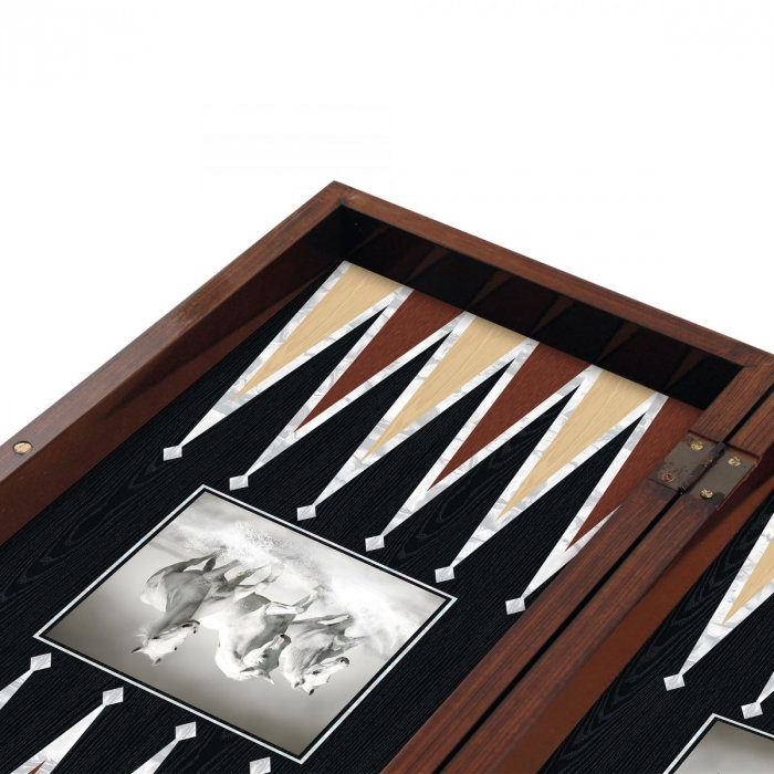 Joc de Table Backgammon Horses Black [3]