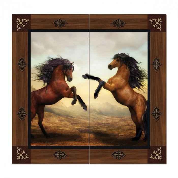 Joc de Table Backgammon Horses Brown [1]