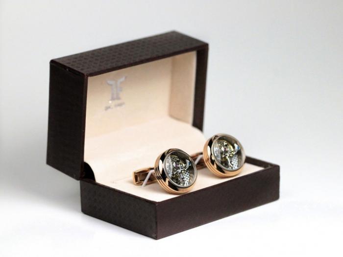 Butoni TF Est. 1968 Tourbillon Luxury - Placaţi cu aur roz - Made in Switzerland [2]