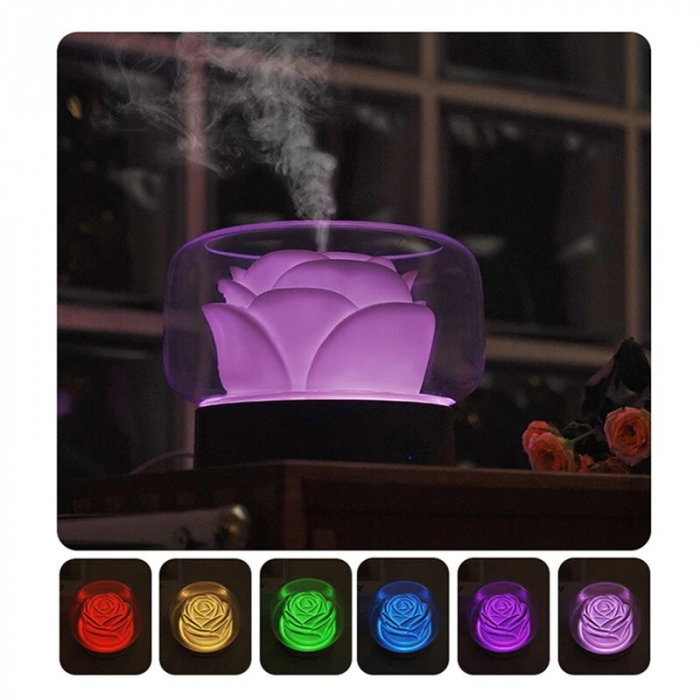 Umidificator/ difuzor aromaterapie, Rose Colours 6 Culori, 400 ml [3]