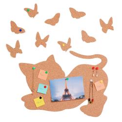 Cat and Butterflies Tabla din pluta [0]