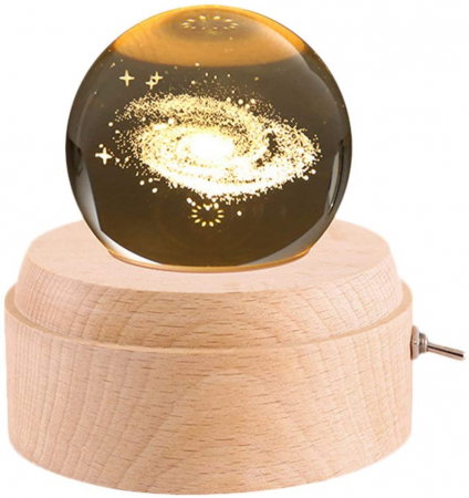 Lampa Cristal Calea Lactee 3D Rotativa si Muzicala [1]