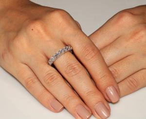 Inel Borealy Argint 925 Eternity Oval Cut Mărimea 8 [1]