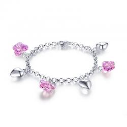 Bratara pentru Copii Borealy Argint 925 Pink Heart Butterfly [1]