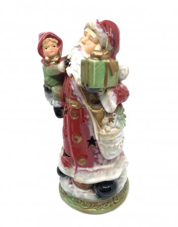 Decoratiune Ceramica Santa Claus, by Borealy, 25 cm inaltime [1]