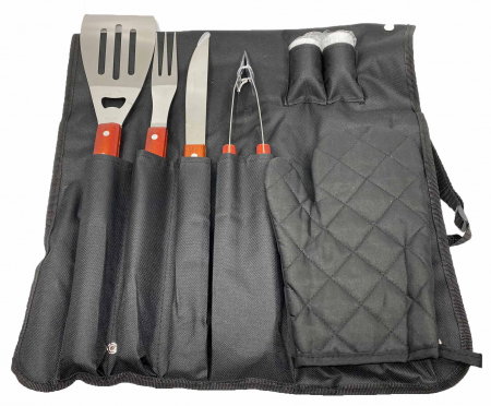 Set 7 ustensile și șorț pentru grătar Barbeque [0]