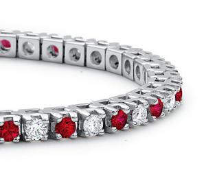 Brăţară Tennis Classic 10 carate Simulated Diamonds & Rubin by Borealy [1]
